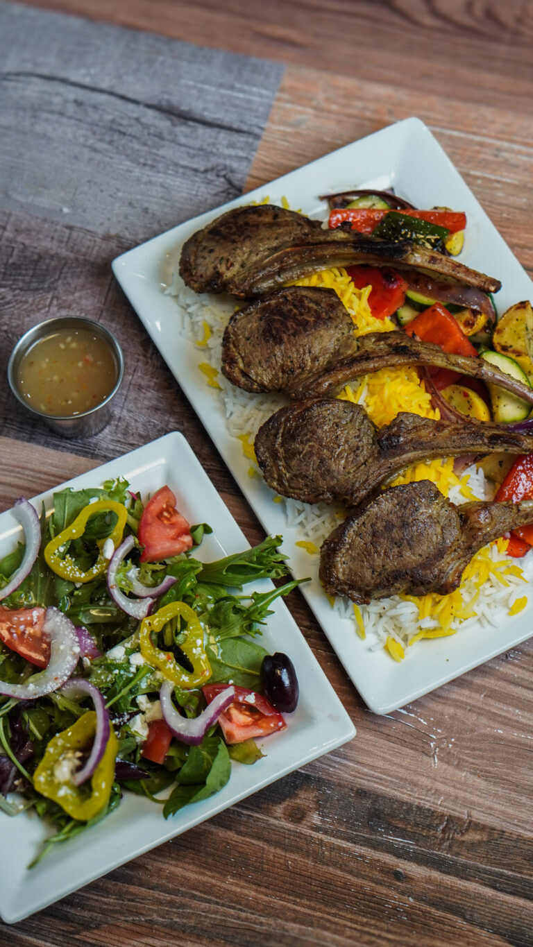 “Grilled lamb chops and specialties at Linworth Grill in Columbus Ohio”